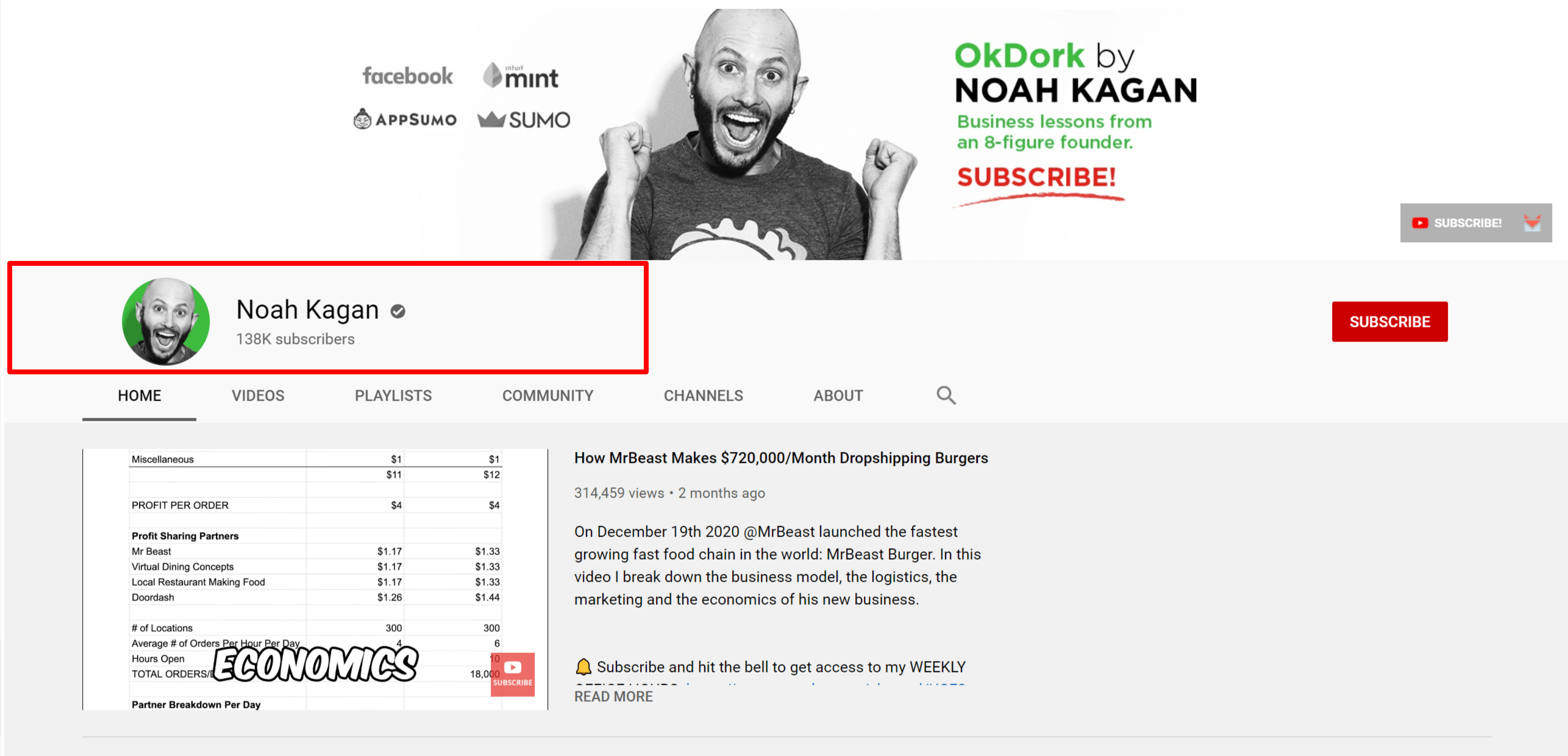 Noah kagan youtube channel