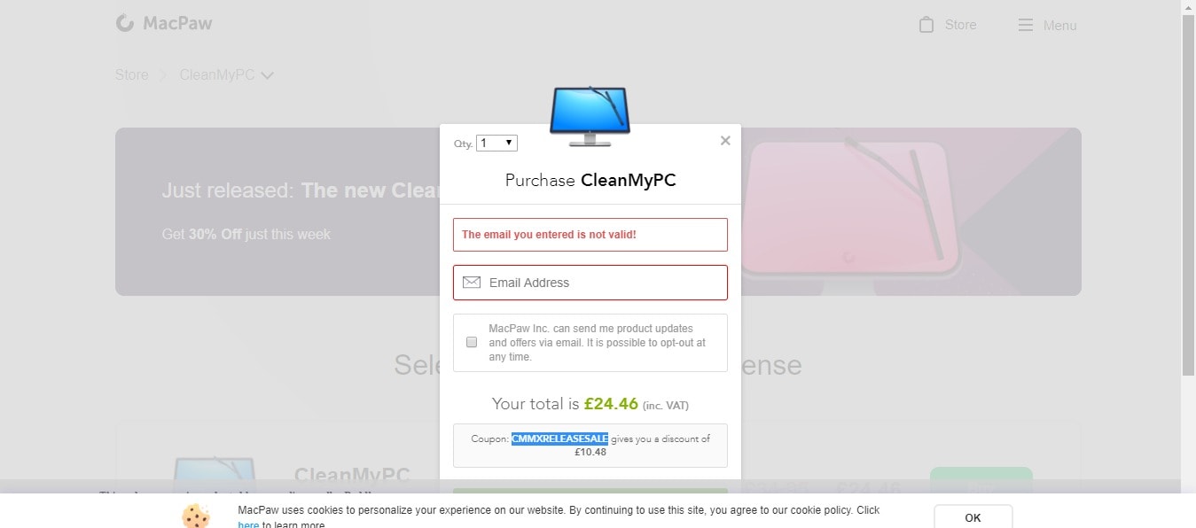 checkout MacPaw CleanMyPC Coupon Codes