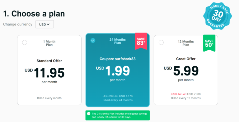 Surfshark VPN discount coupons