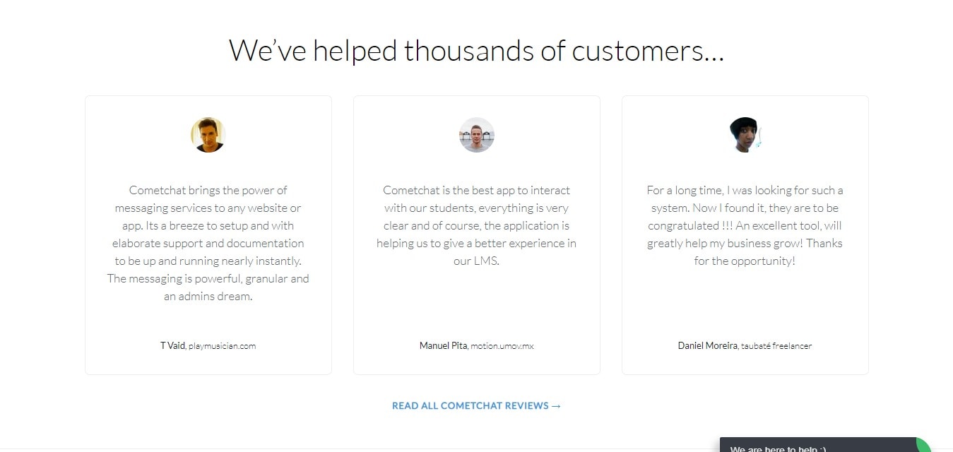 dazing features and services of CometChat