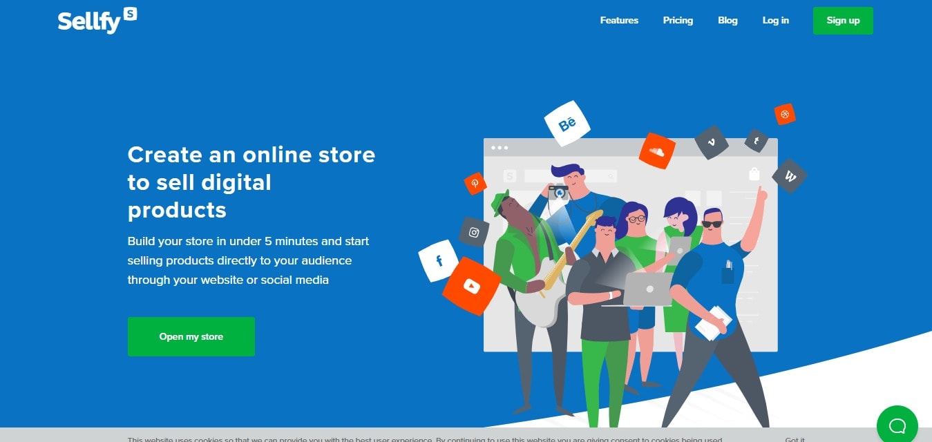 create an online store to sell digital products