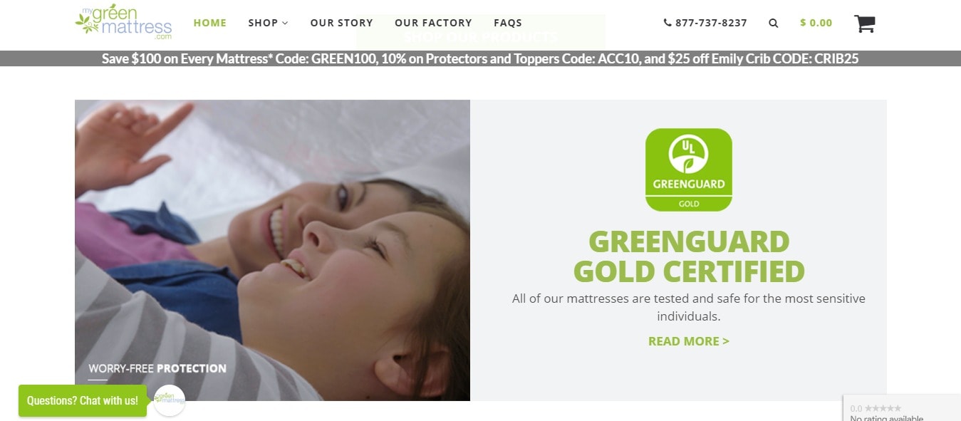 My green mattress - greenguard god certified