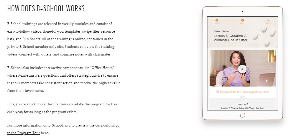 marie-forleo's-b-school-review-home-page-work
