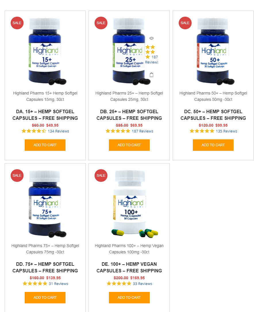 Highland Pharms Coupon Codes-CBD Capsule