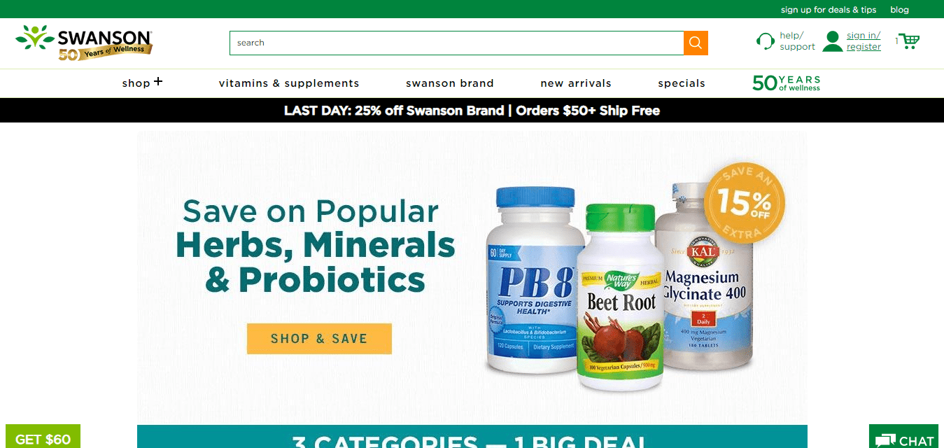 Coupon codes for Swanson Vitamins