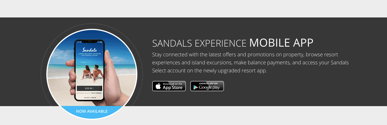 Sandals Mobile App