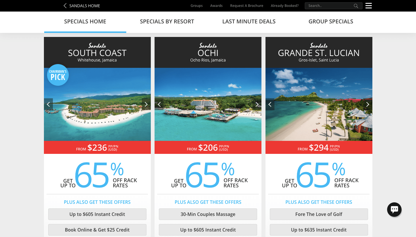 Sandals resorts coupon code