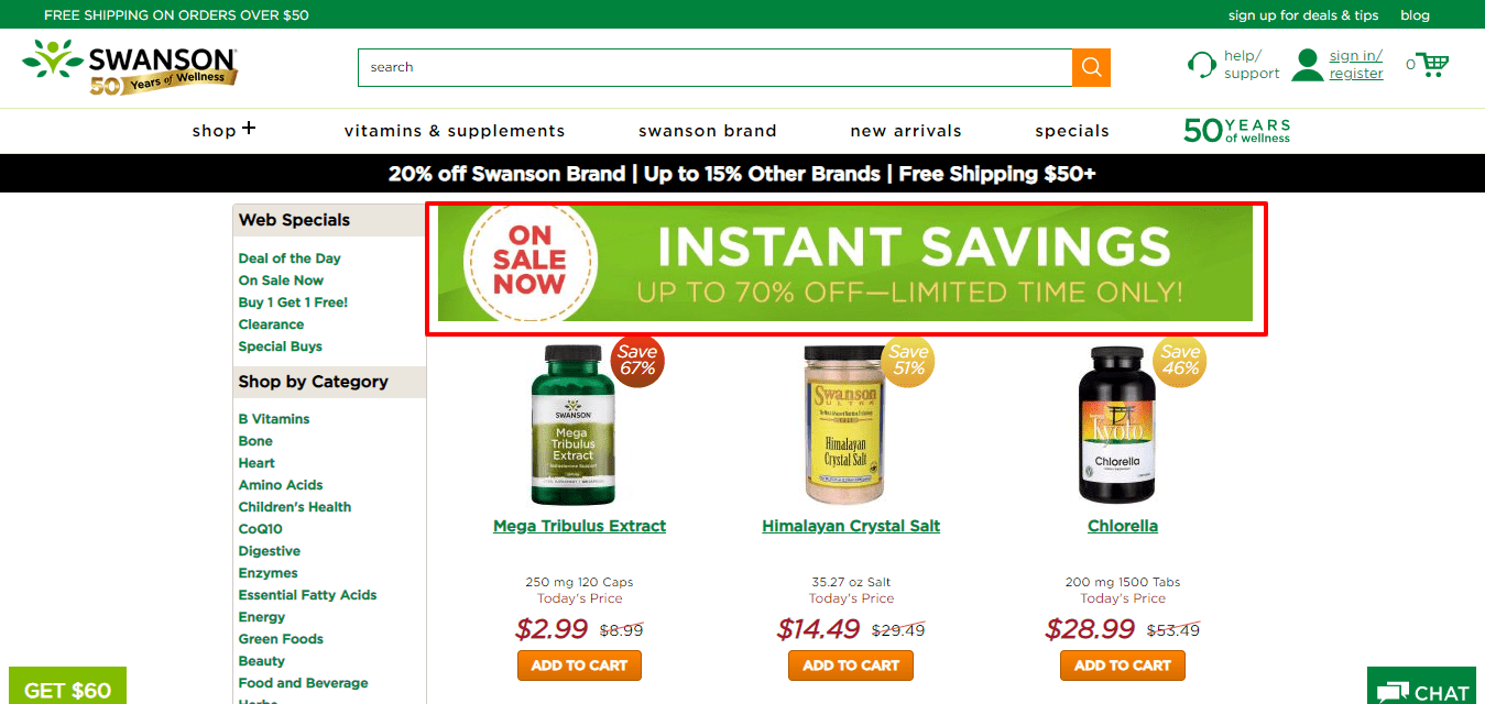 coupon codes for Swanson Vitamins and supplements