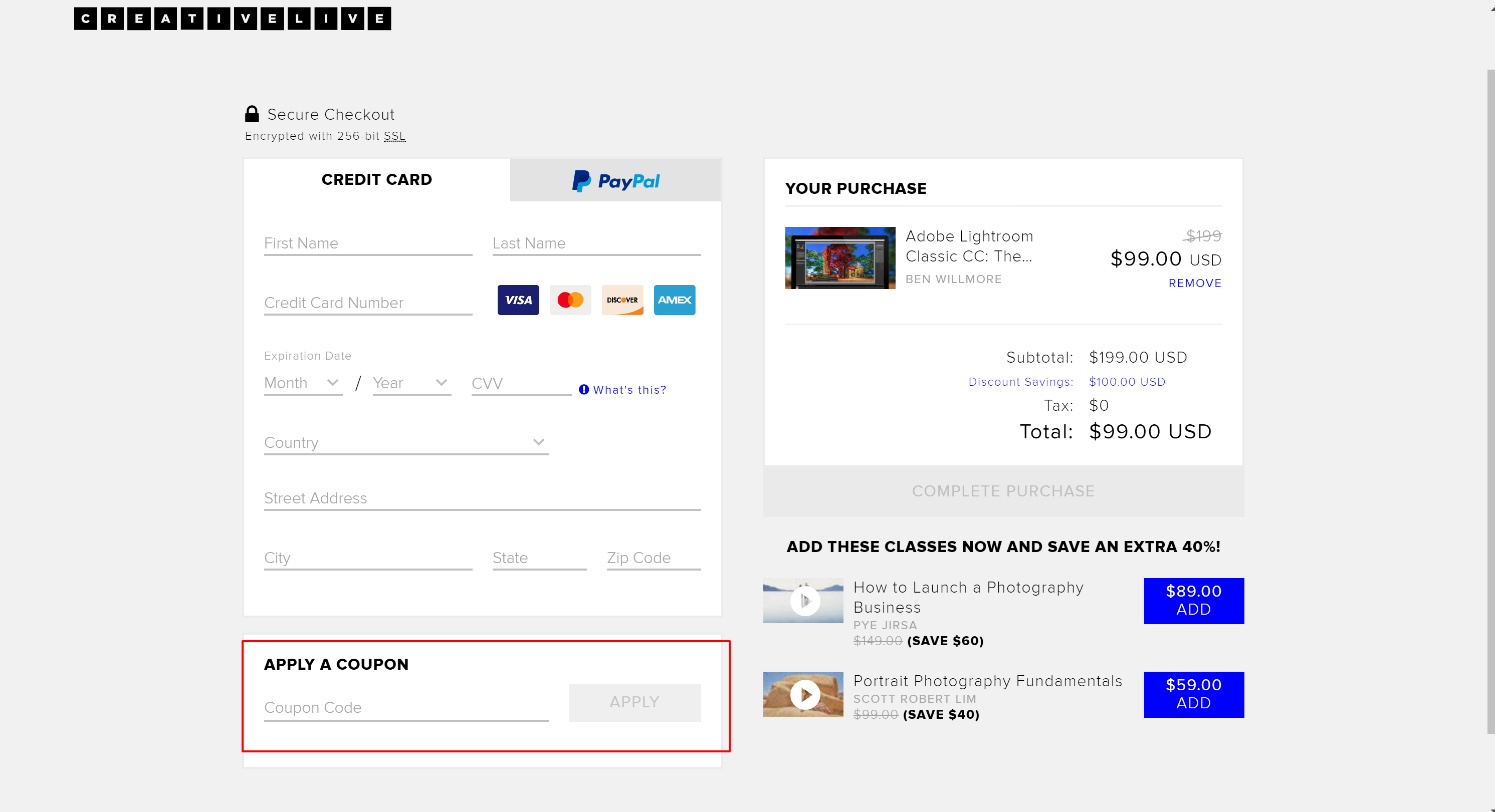 CreativeLive discounts