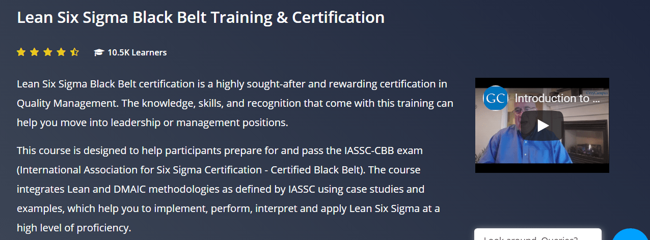 Grey campus six sigma course