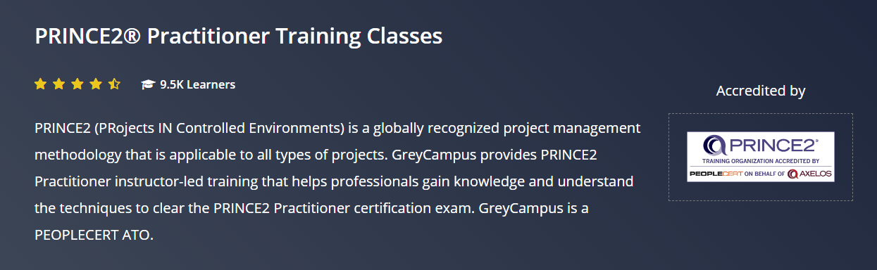 Greycampus coupon codes- Practitioner Training classes 