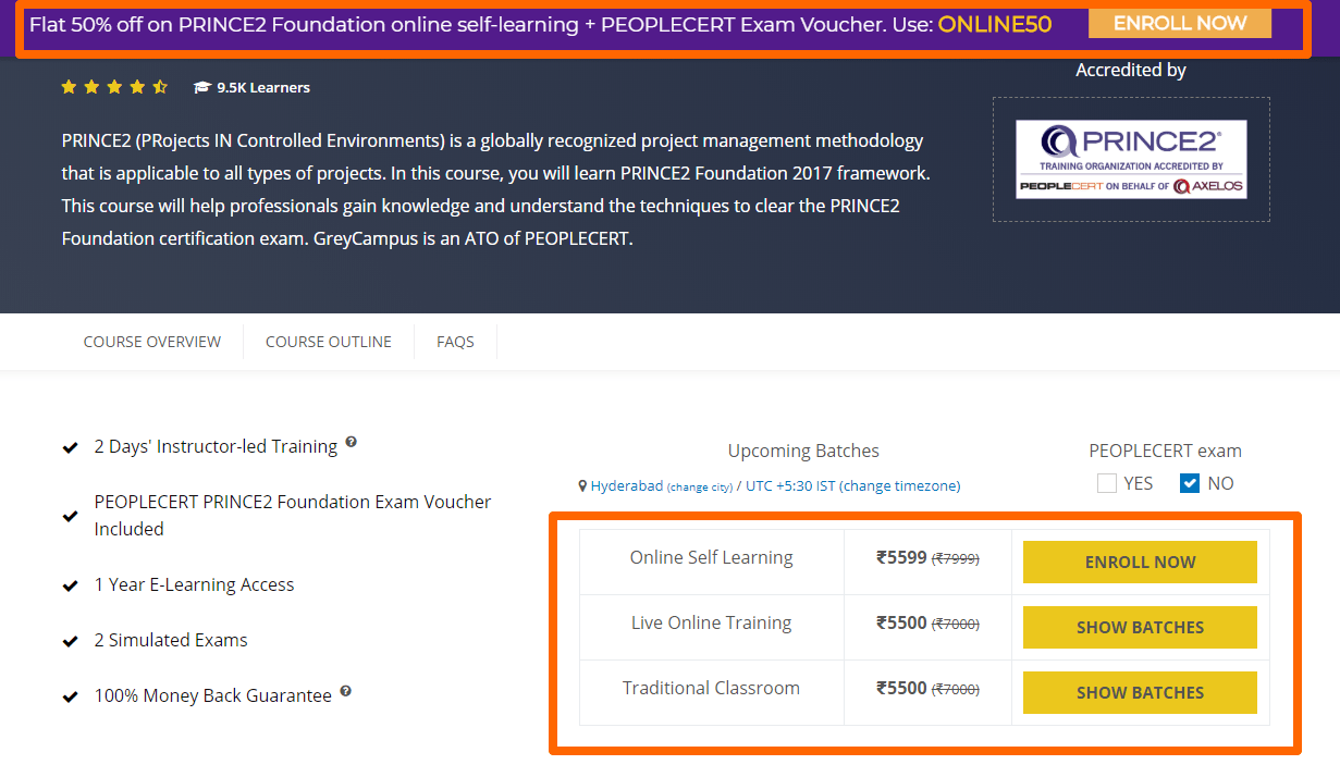 GreyCampus Review With Discount Coupon Codes- PRINCE2 Foundation Training