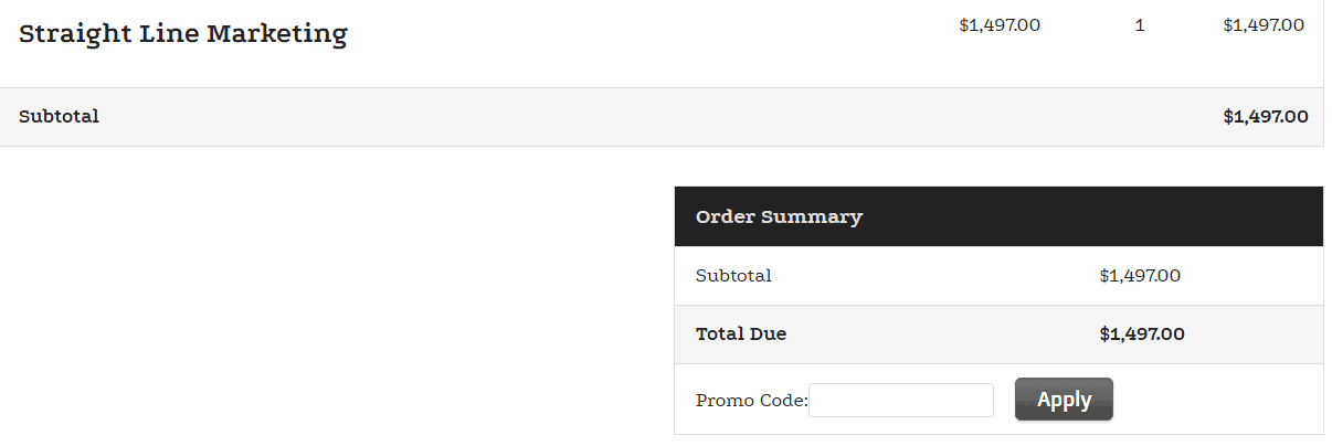 Straight Line Persuasion - Pricing Plan