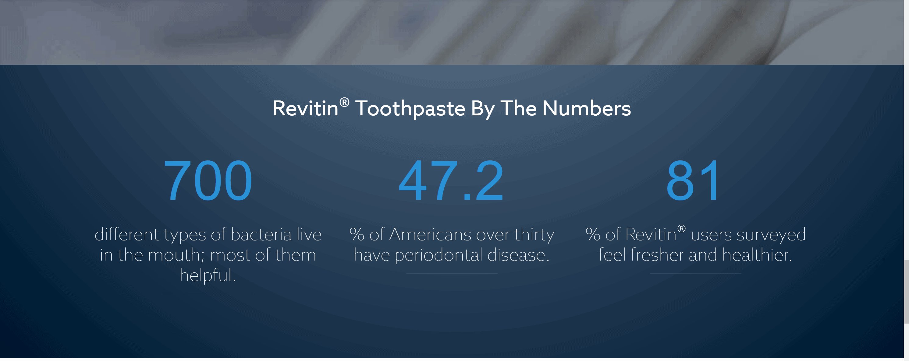 Revitin toothpaste by the number