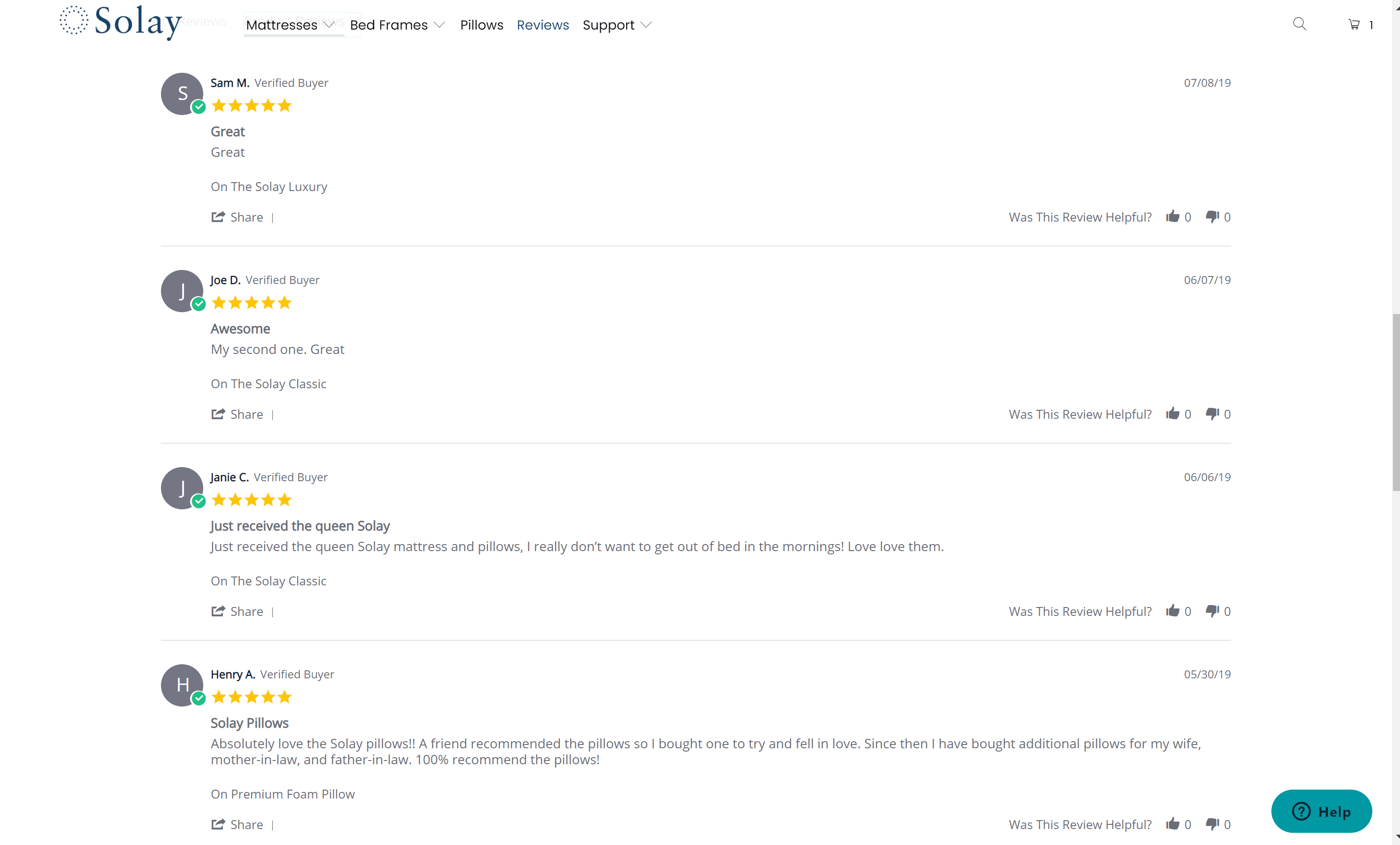 Solay sleep customer reviews