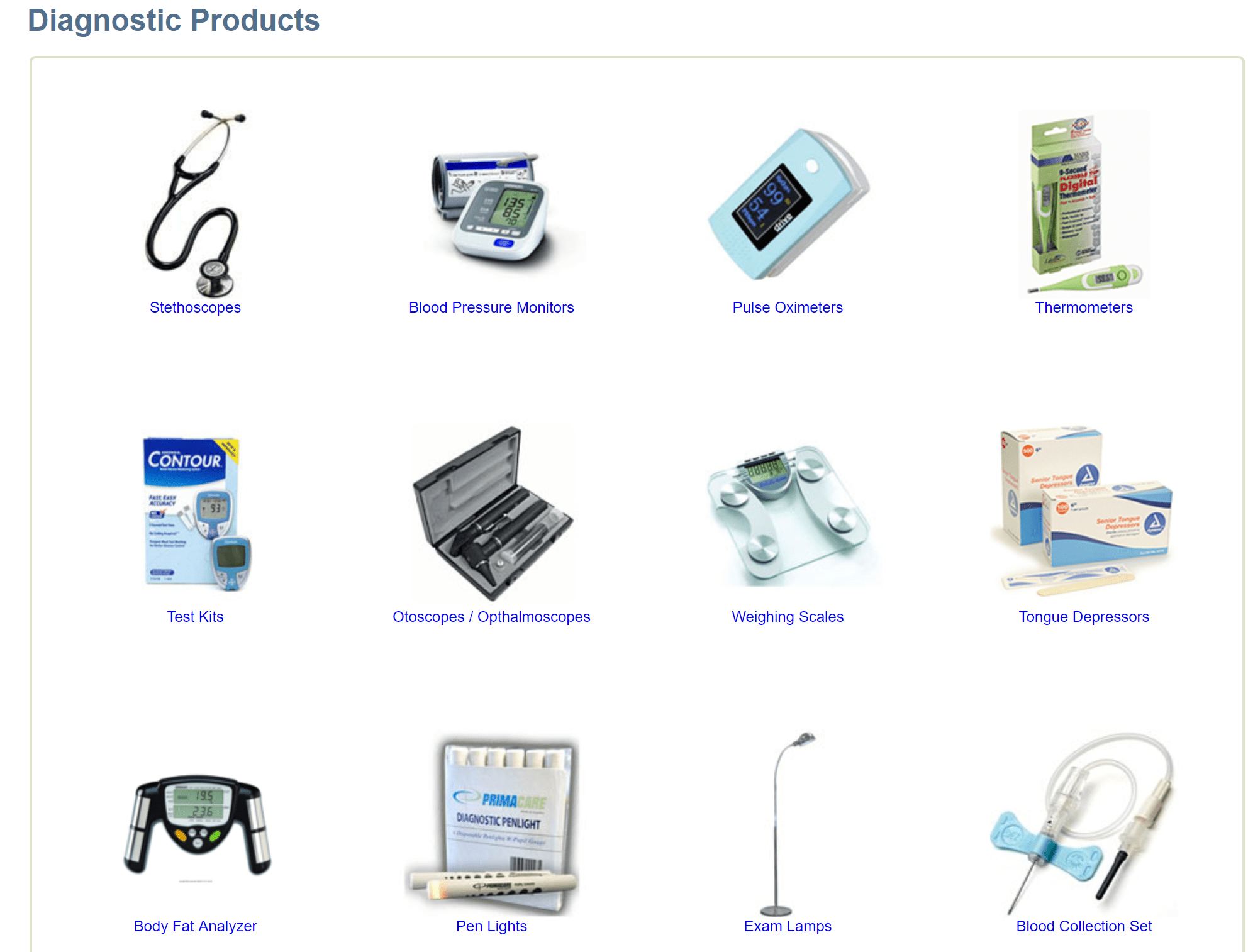 Medical supply depot equipments