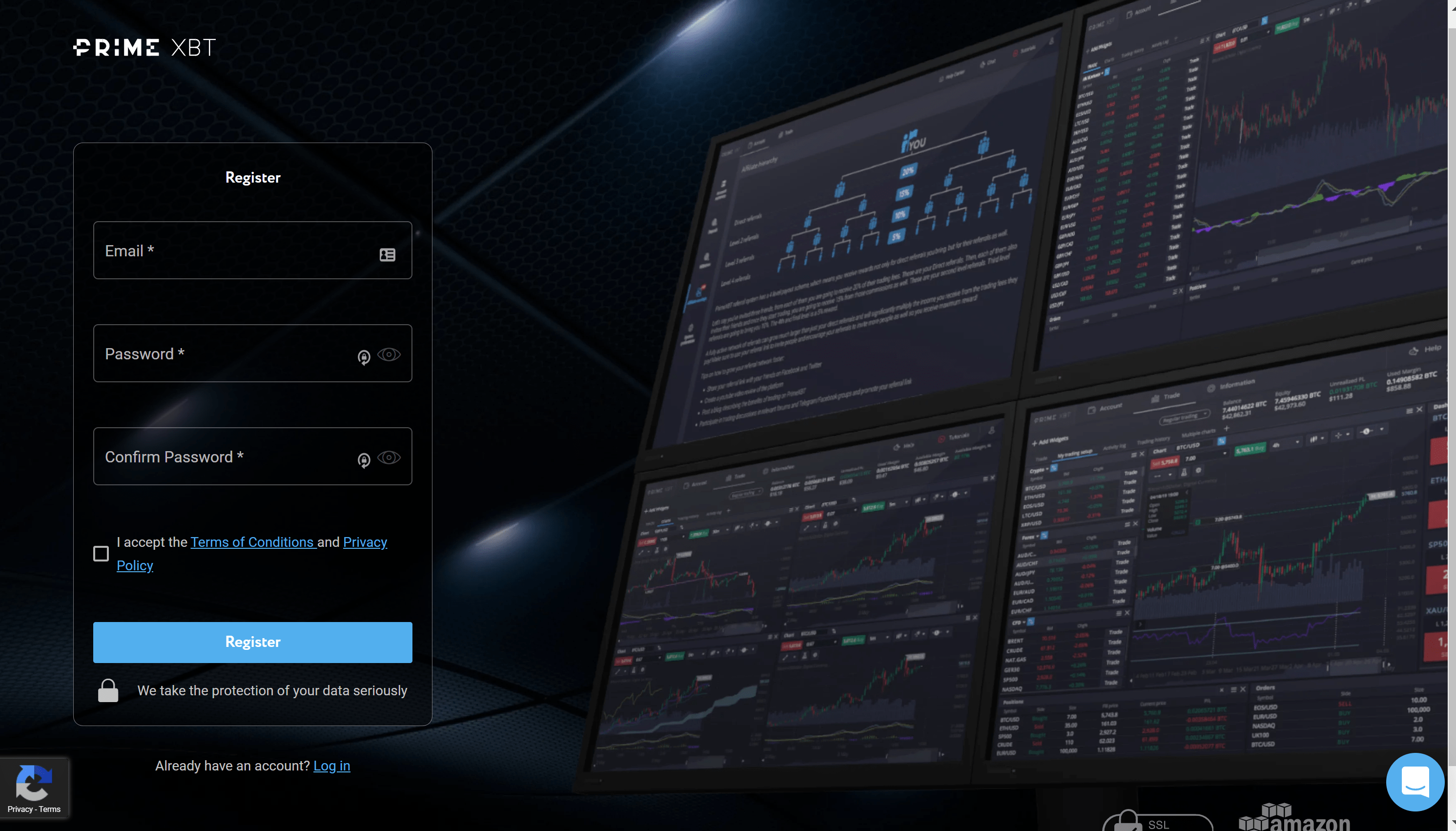 How to create Prime XBT account
