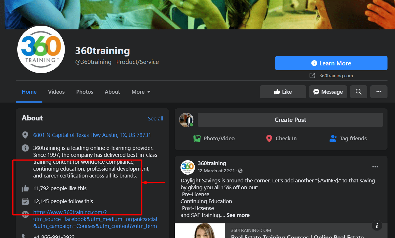 360 Training Facebook Page