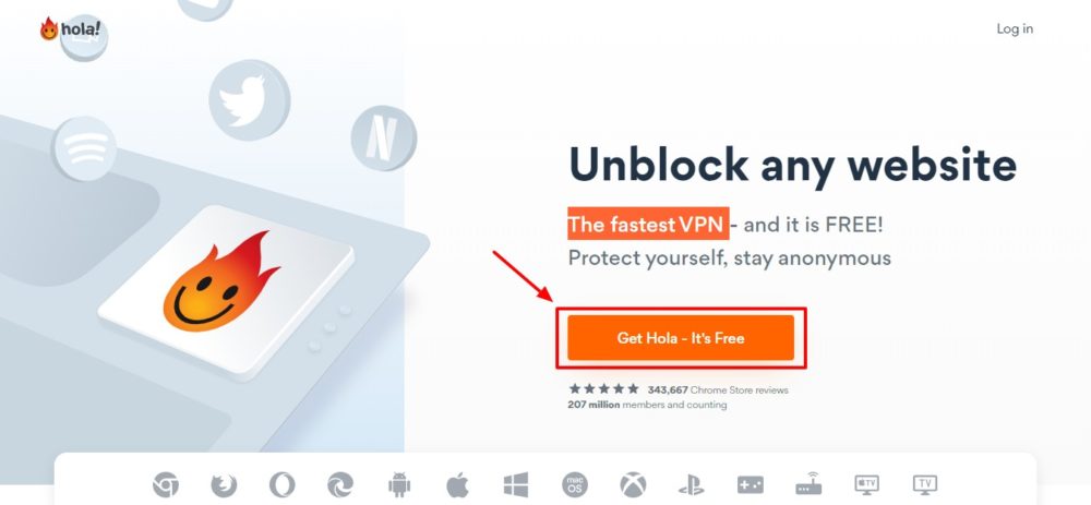 Hola VPN grátis - desbloquear qualquer site