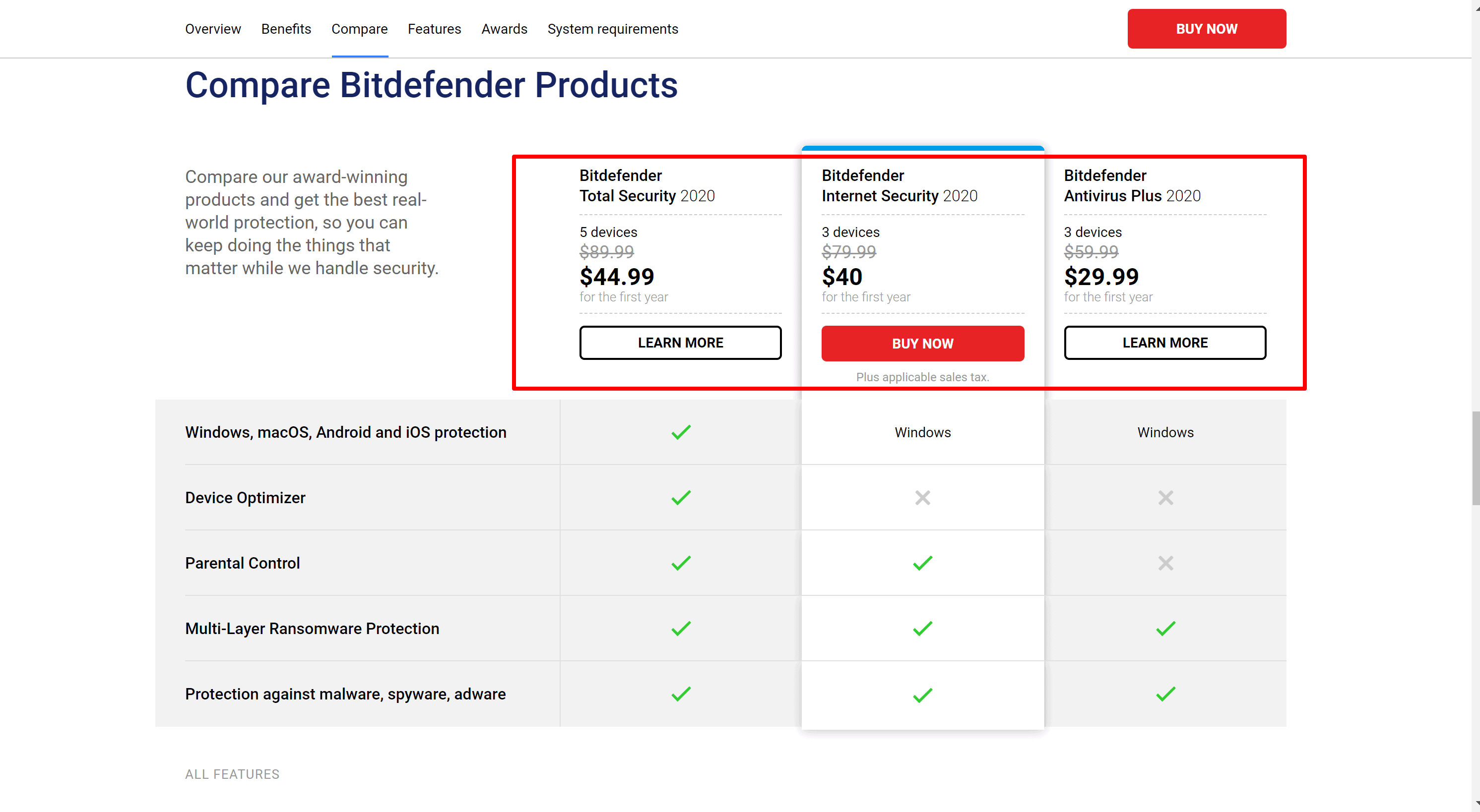 BitDefender Security Products
