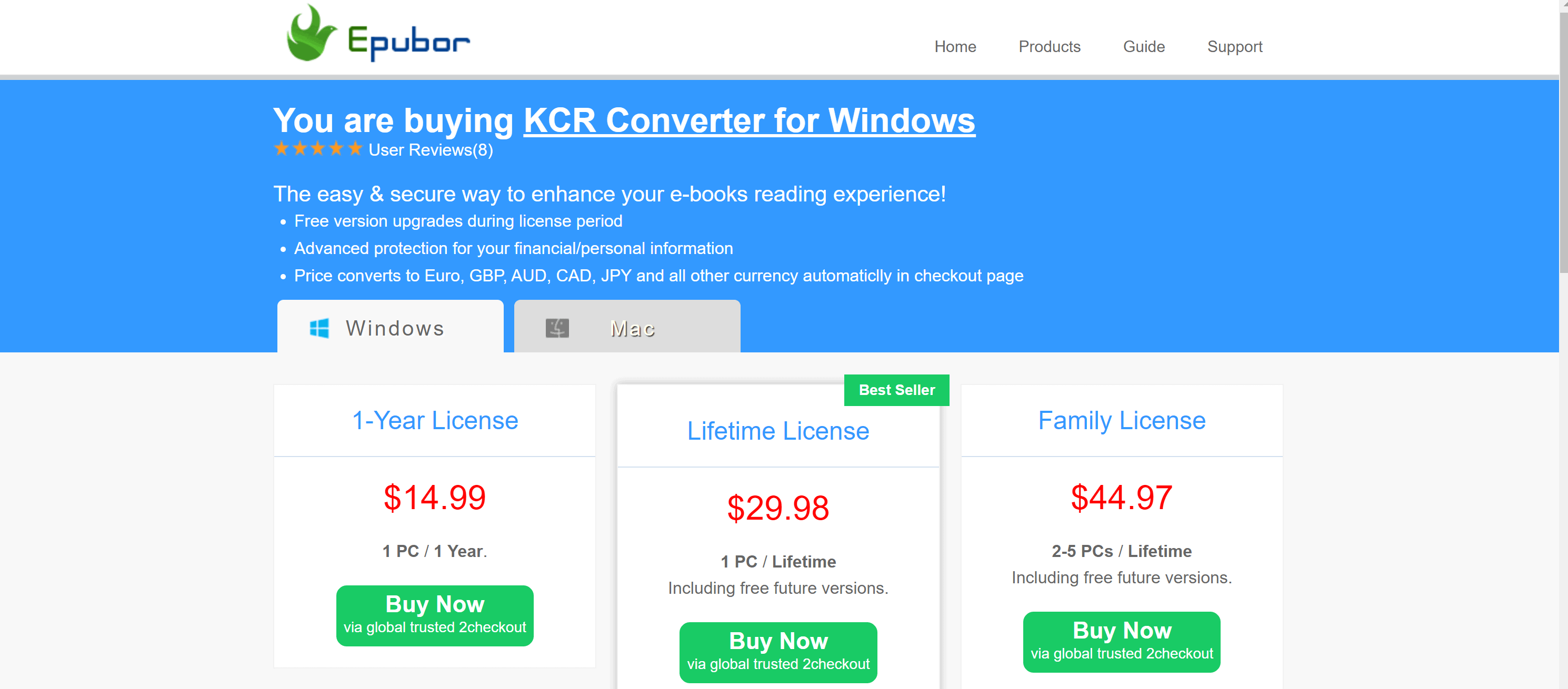 KCR Converter pricing with coupons- Epubor Ultimate discount code