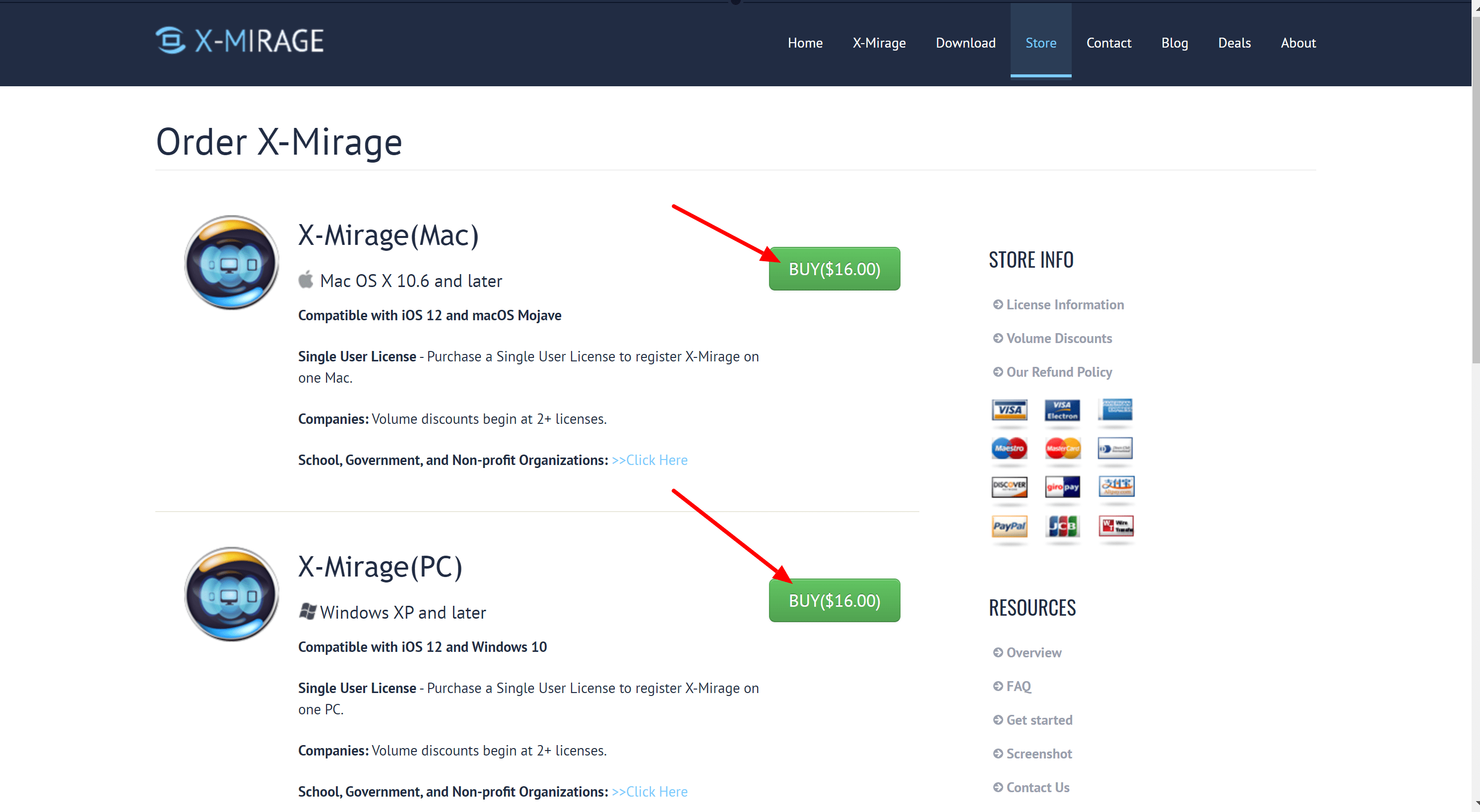 X-Mirage pricing for Windows and Mac- X-Mirage Coupon Codes
