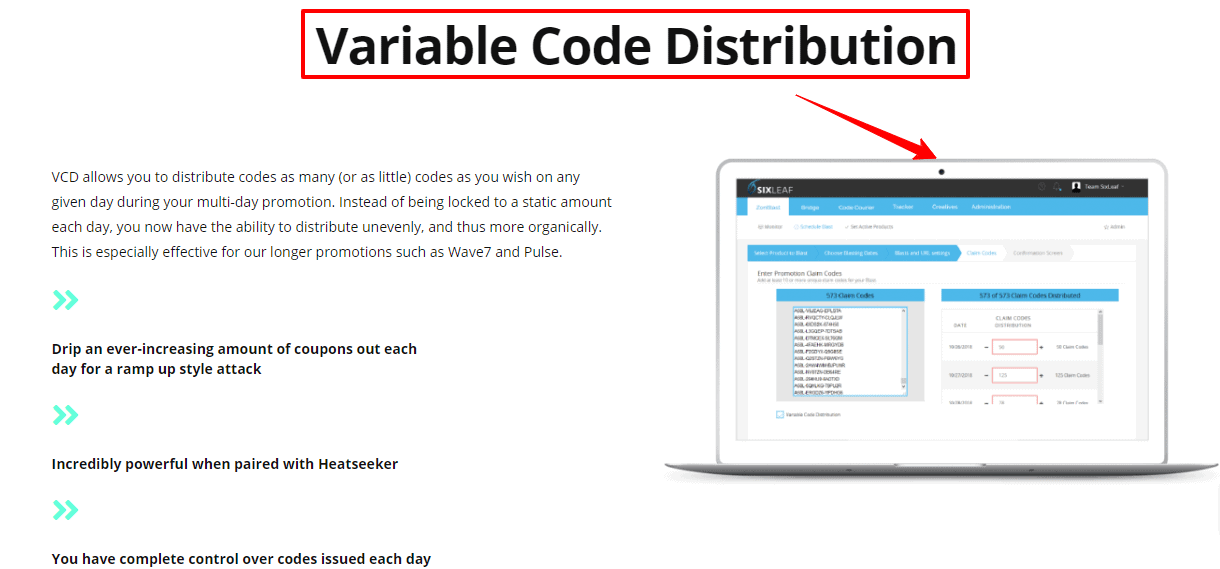 Zonblast review - variable code distribution