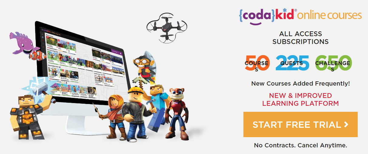 CodaKid online Courses - 50+ Courses available