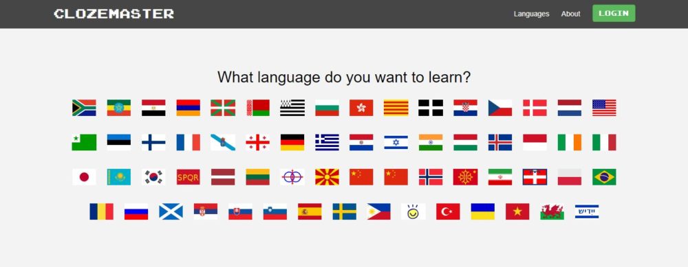 Clozemaster Review Languages