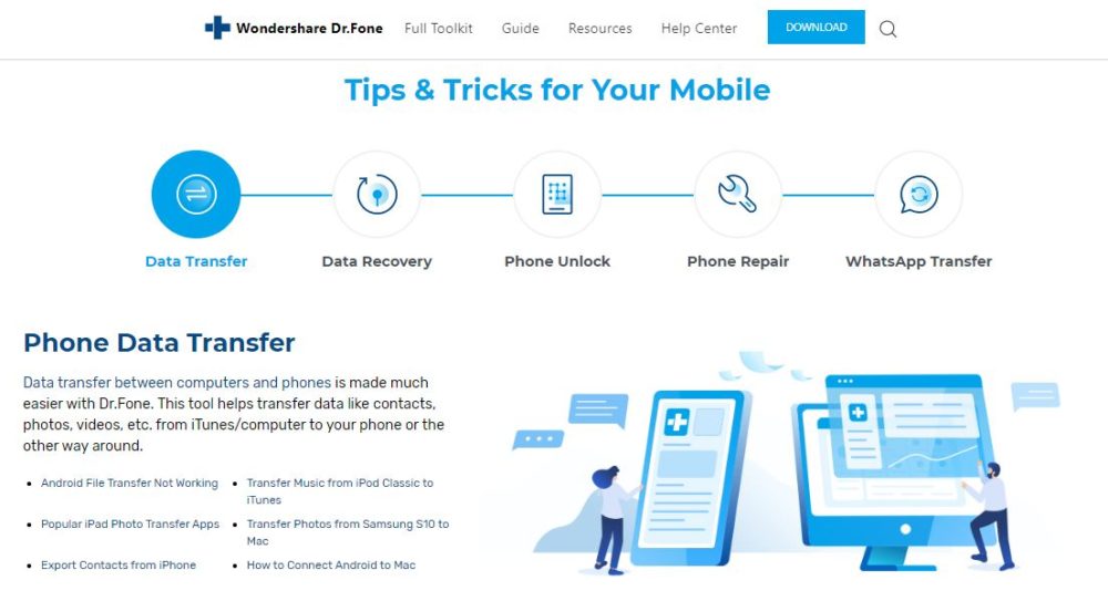 Transfer Data Telepon Dr. Fone