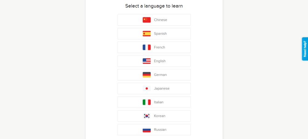 FluentU Languages Offered