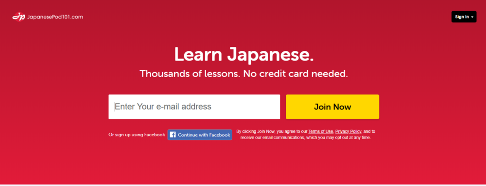 JapanesePod101 Review homepage