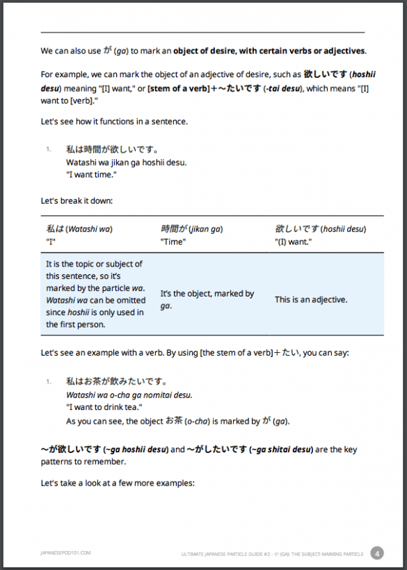 JapanesePod101 Updated PDF Lesson