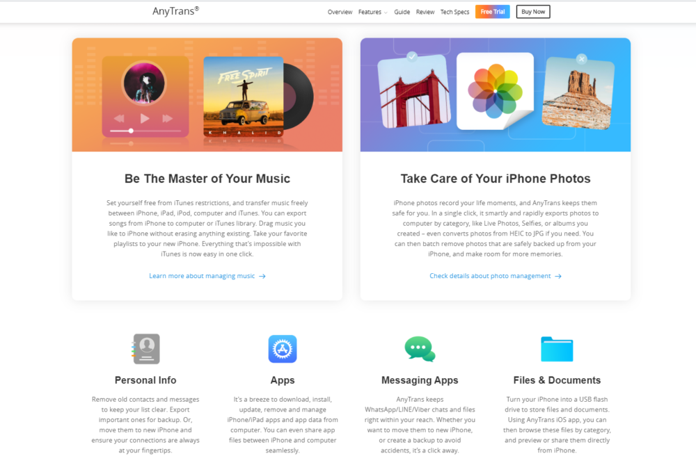 anytrans iphone features