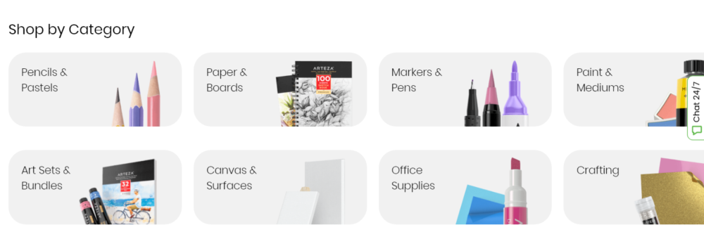 Arteza Coupon Codes- Arteza shop by categories