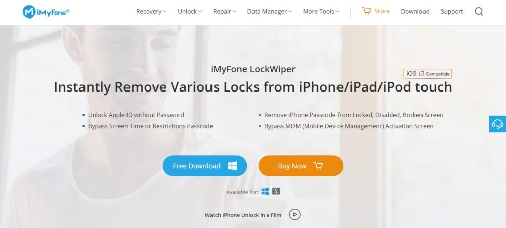 iMyFone LockWiper Review Homepage