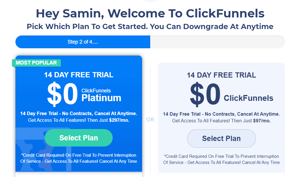 Pricing of ClickFunnels