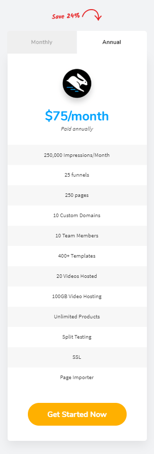 Convertri vs Unbounce - Convertri Pricing