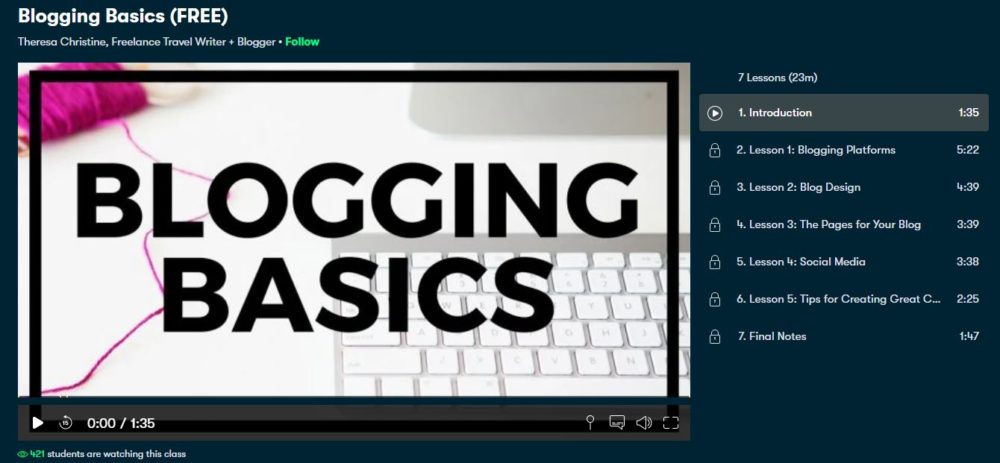  Blogging Courses Blogging Basics