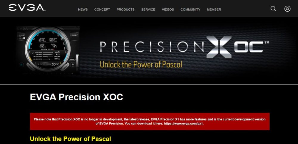 CPU Overclocking Software EVGA Precision X