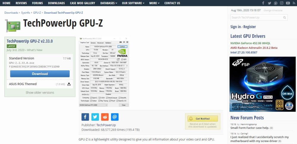 GPU Z Overclocking Software