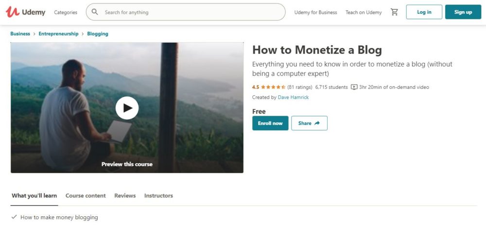 How to Monetize a blog