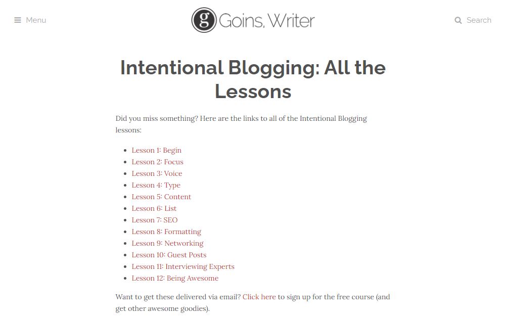 Intentional Blogging