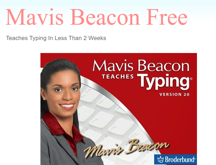 Mavis Beacon Teaches Typing