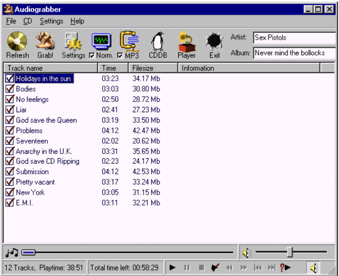 AudioGrabber Screenshot