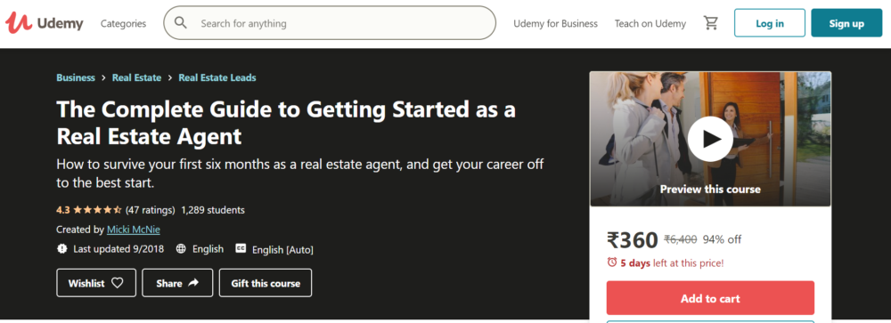 Real Estate Investing Courses- Getting Started as a Real Estate Agent