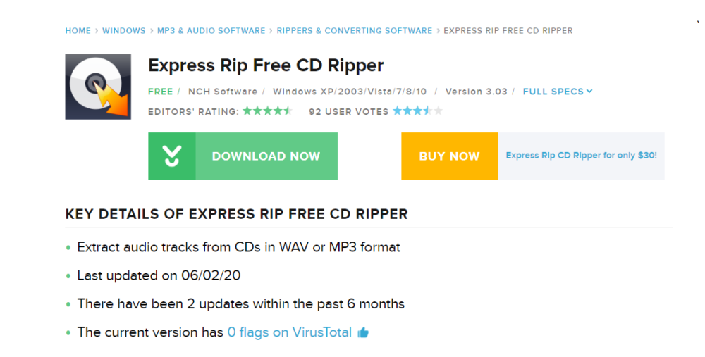 Express Rip Free CD Ripper