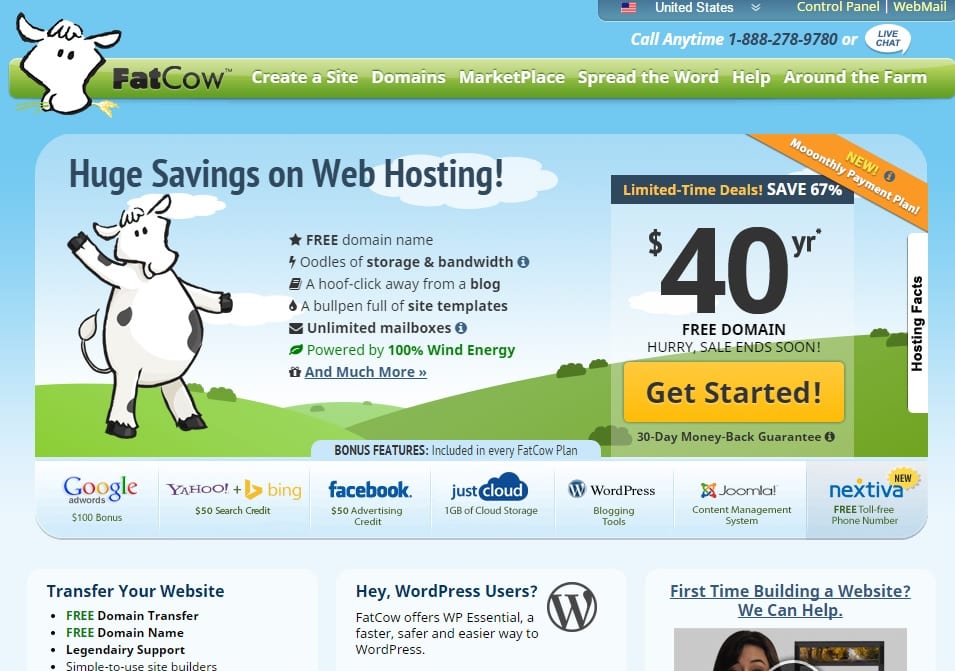 FatCow Hosting-plans