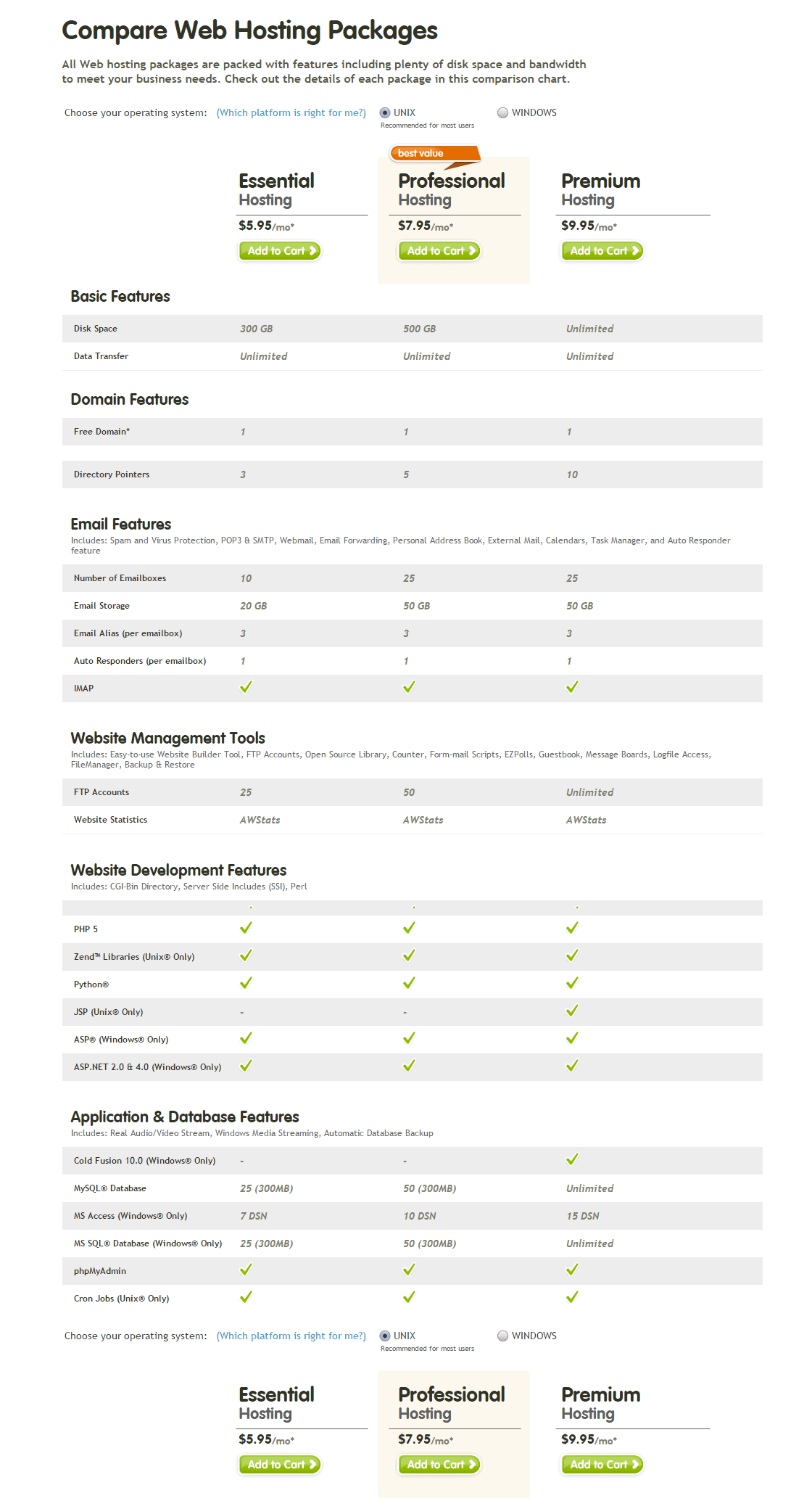 Register.Com Coupon-Hosting Packages