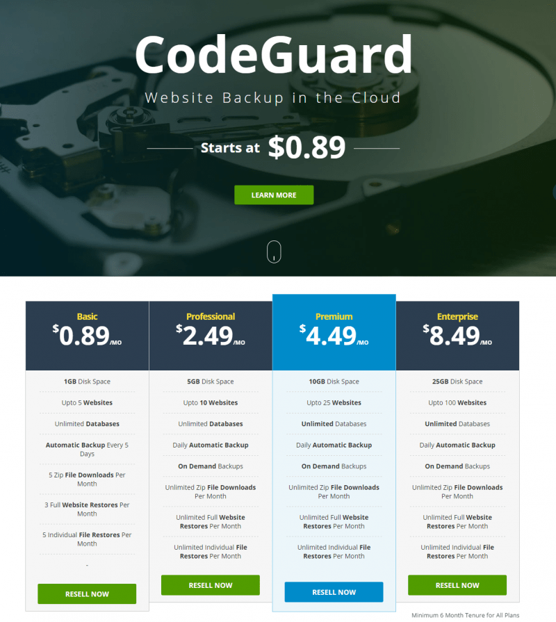 ResellerClub Hosting-Pricing